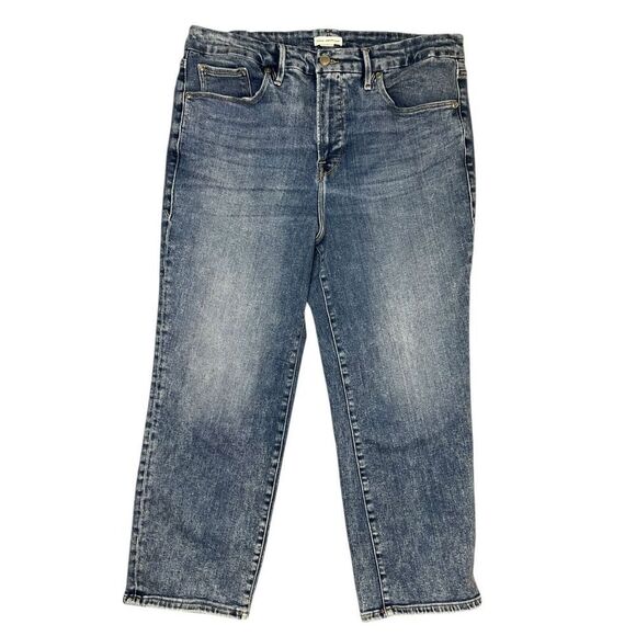 Good American Blue Straight Leg Jeans - Picture 1 of 5